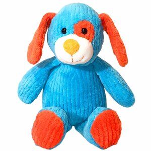 2017 Best Made Toys Dog Puppy Blue Orange Ribbed Plush Stuffed Toy 14"